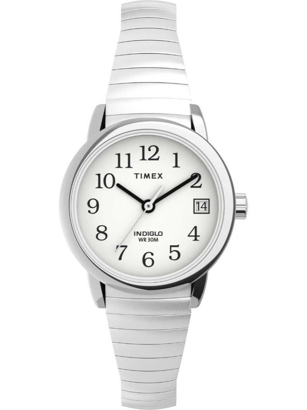 Women's Silver Analog Quartz Easy Reader Adjustable Luminous Round Classic Watch